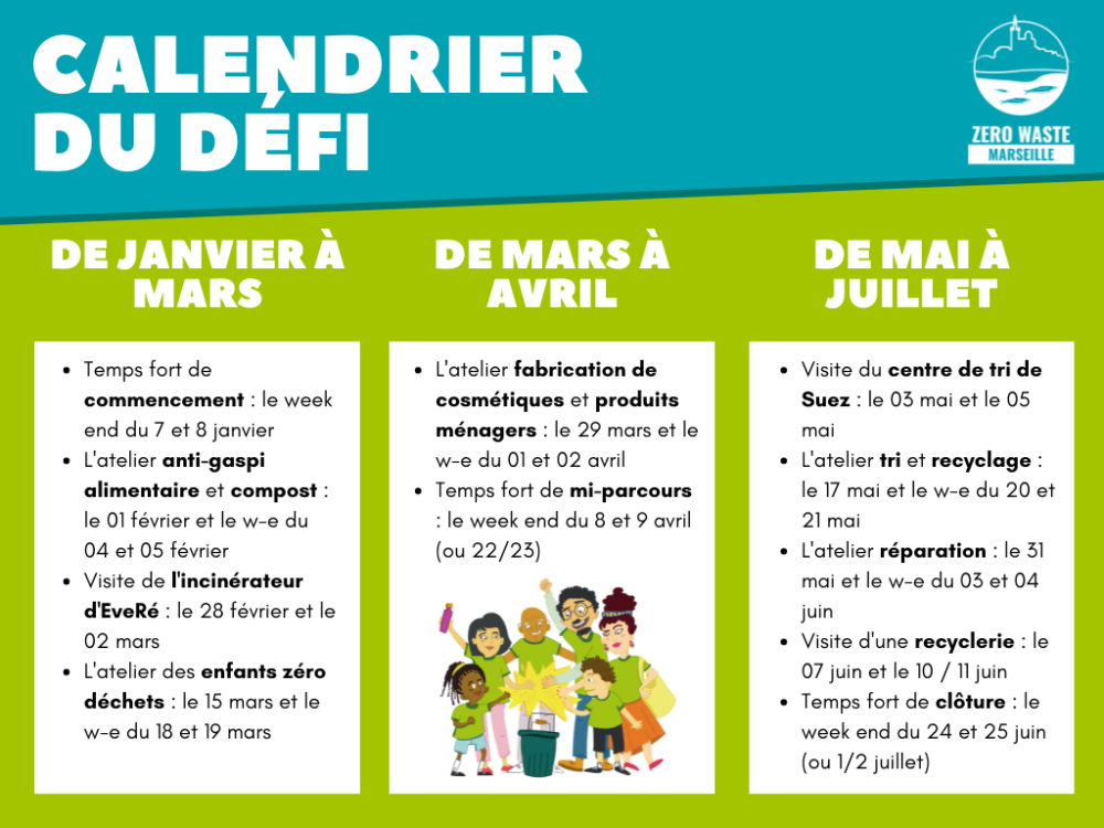 Calendrier défi des familles 